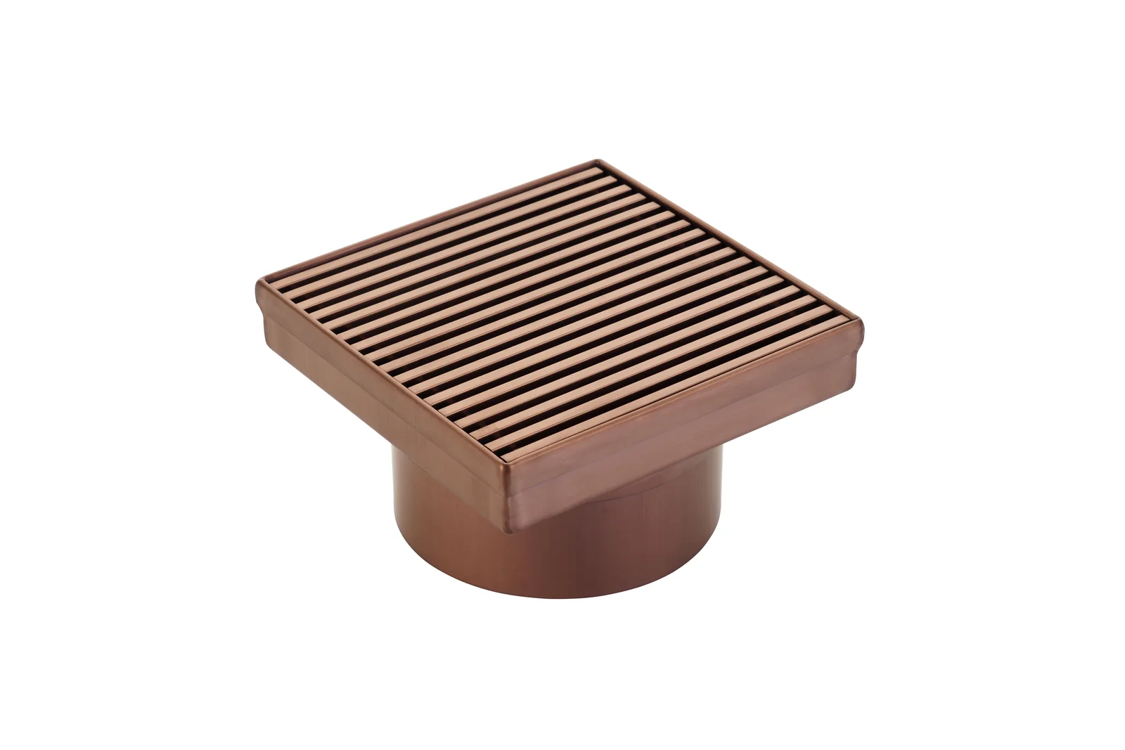 Aquant 1436 BRG Shower Drainer · Brushed Rose Gold — Square floor drain with removable grate.