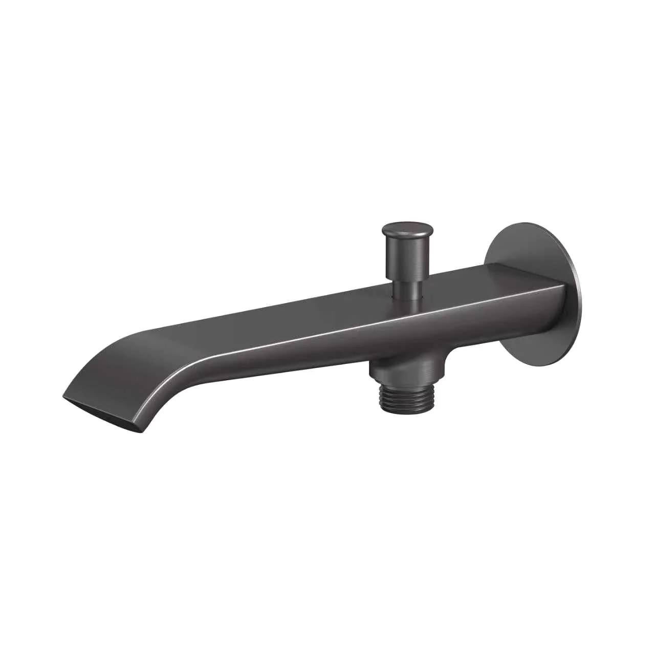 Aquant 1418 GG Brass Plain Spout · Graphite Grey — Wall-mounted bath and basin spout.