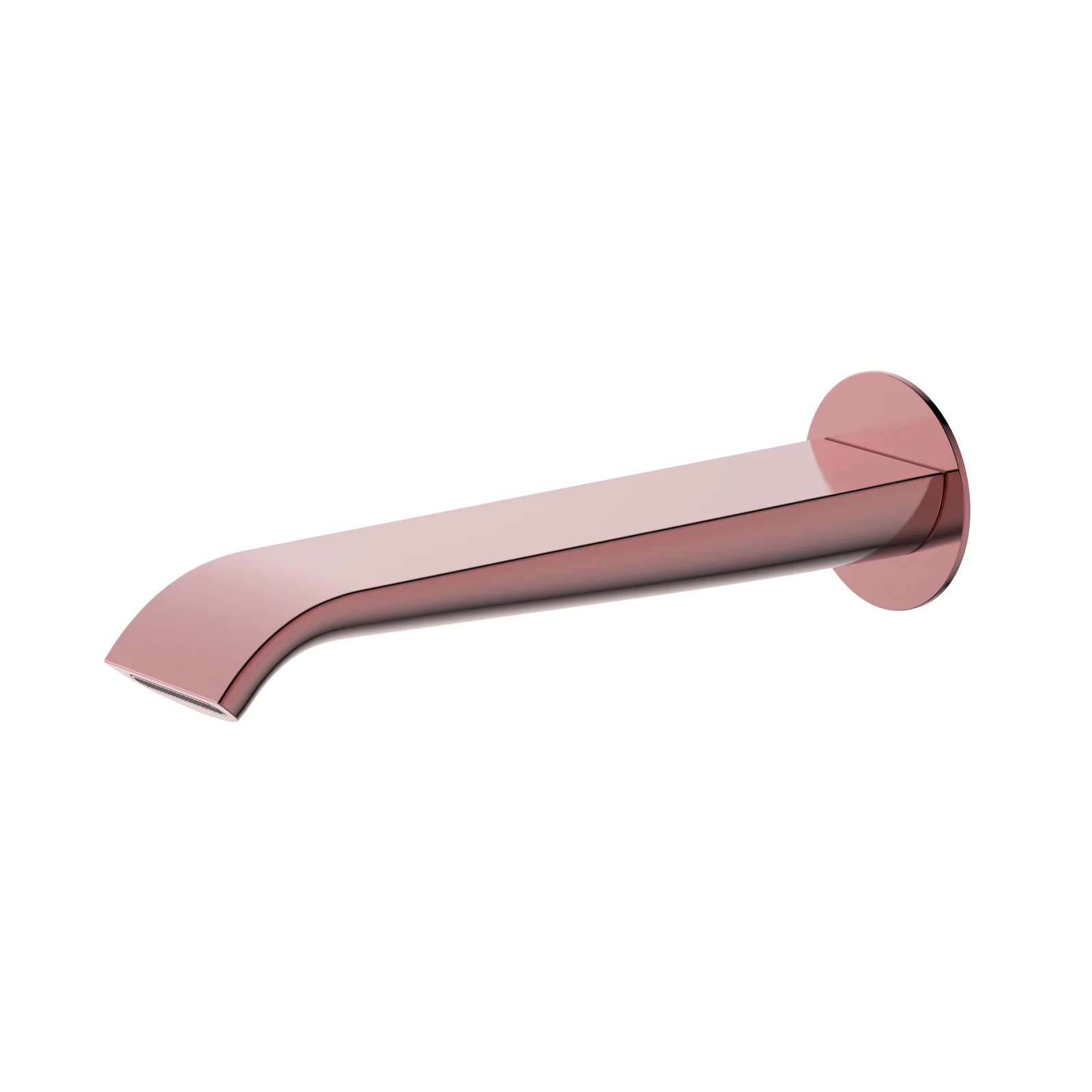 Aquant 1419 BRG Brass Button Spout · Brushed Rose Gold — Spout with integrated diverter button.